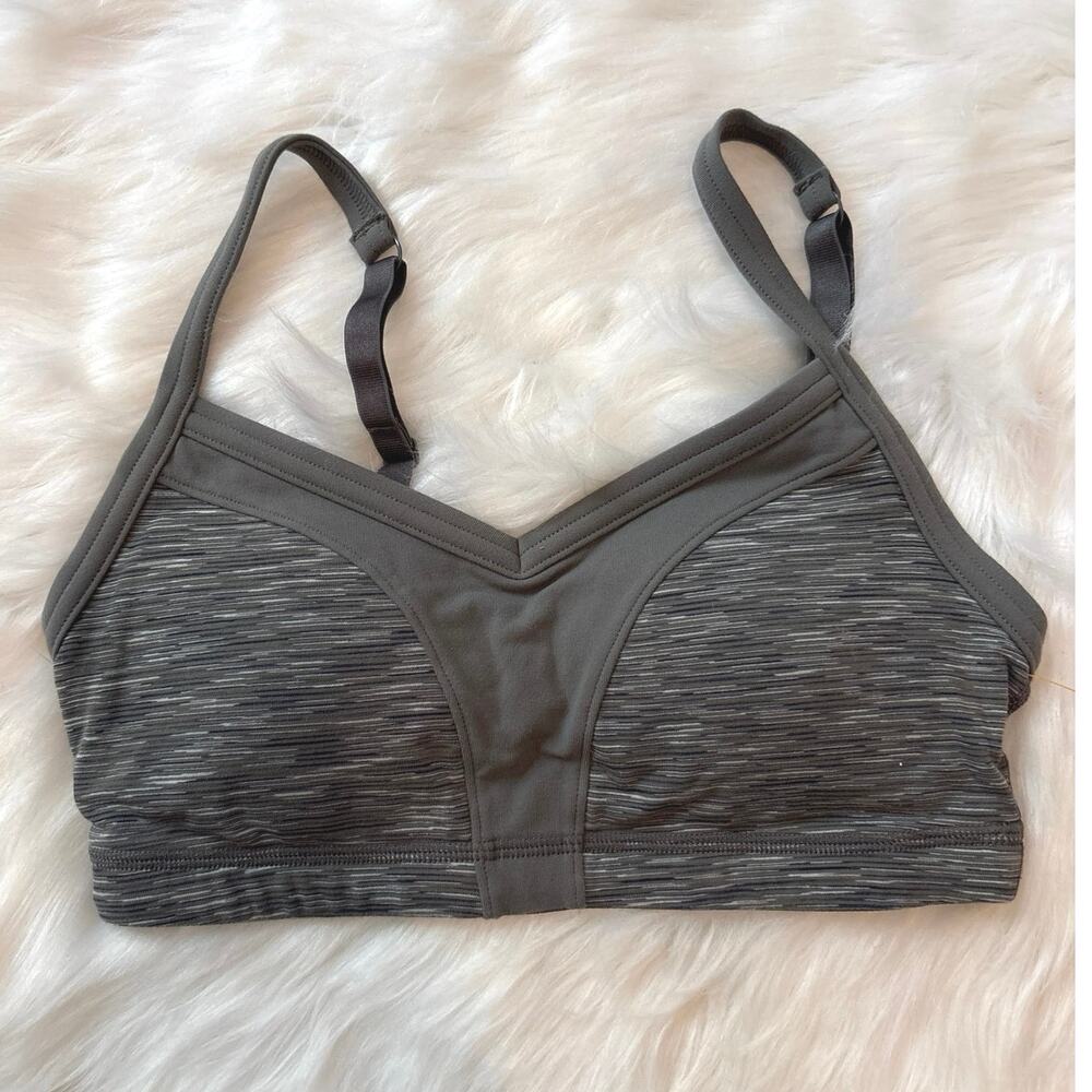 Lucy NWT Gray Spacedye Moisture Wicking Hatha Yoga Bra Size XS